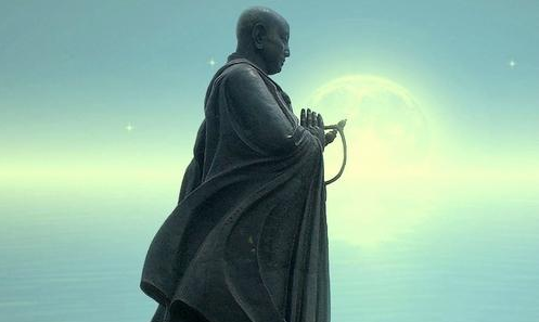 文殊菩萨点化戒贤论师收玄奘法师为徒