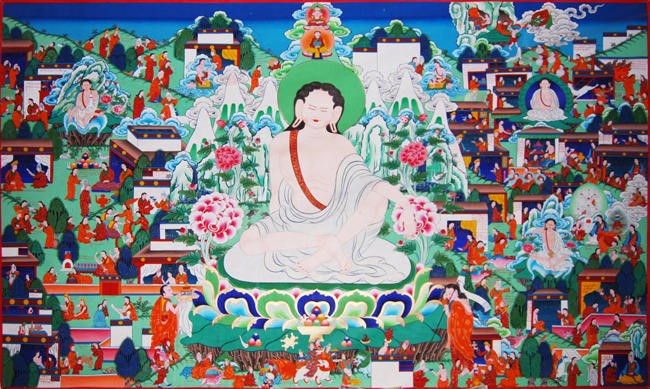 为躲冰雹，尊者坐在牛角里打坐。这个公案说明了什么？